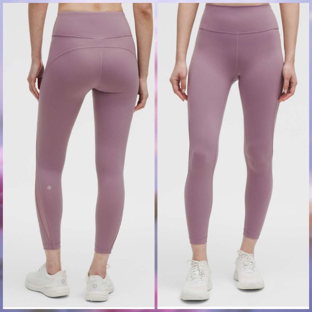 Lululemon Wunder Train Mesh Panel High-Rise Tight 25" Lavender Lux size 12 nwt